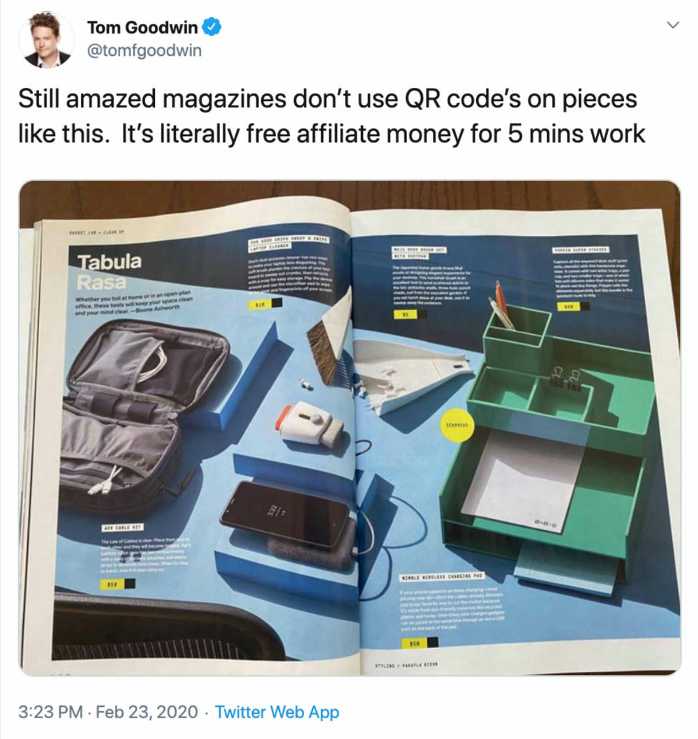 Bild på en tidningsartikel som handlar om qr-koder Bild på en tidningsartikel som handlar om qr-koder